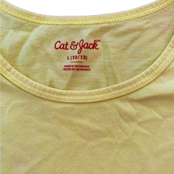 Cat & Jack yellow tank top. Girls size large 10/12 - Picture 3 of 3